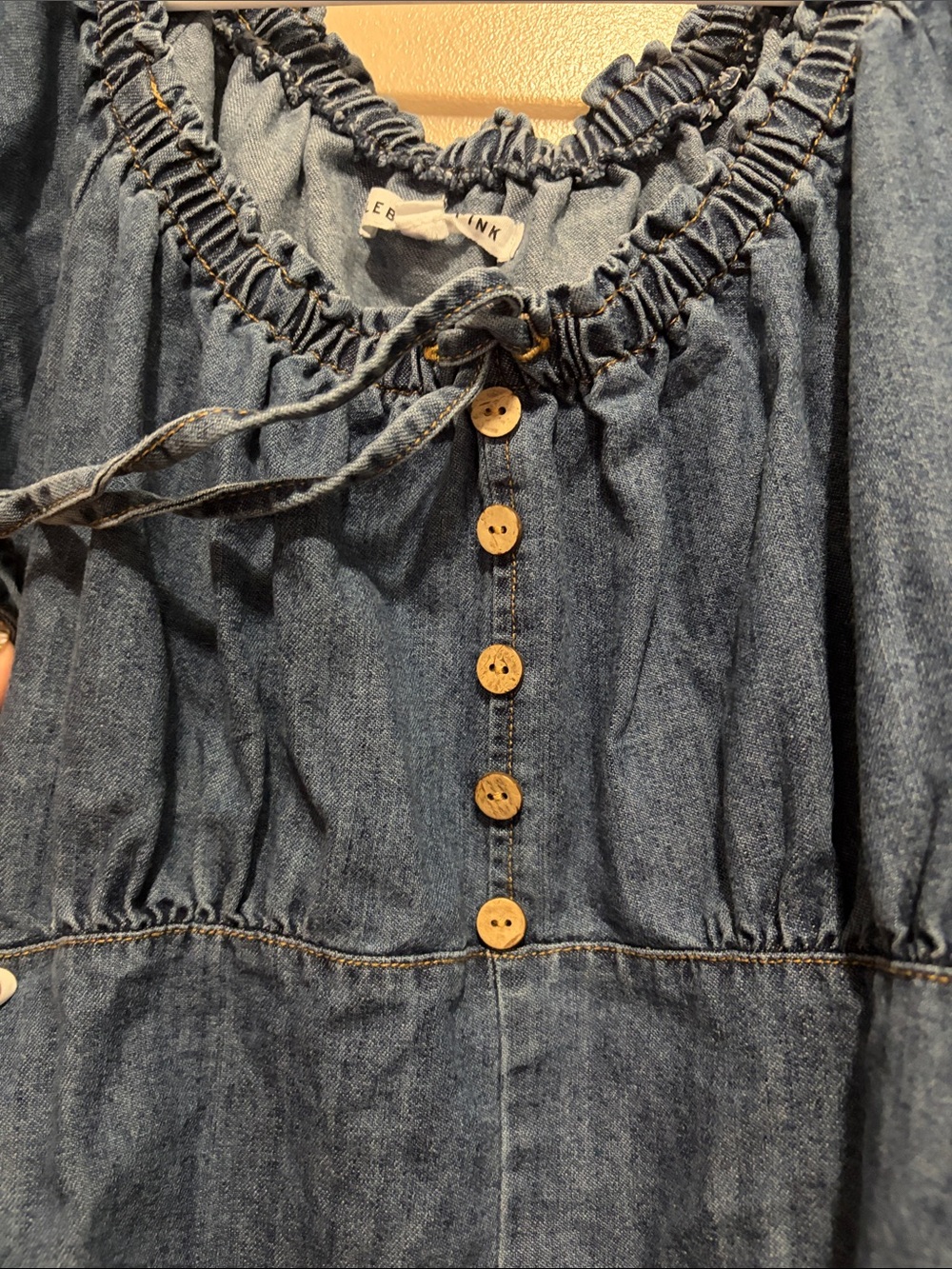 Celebrity Pink Blue Denim Mini Dress - Picture 2 of 3